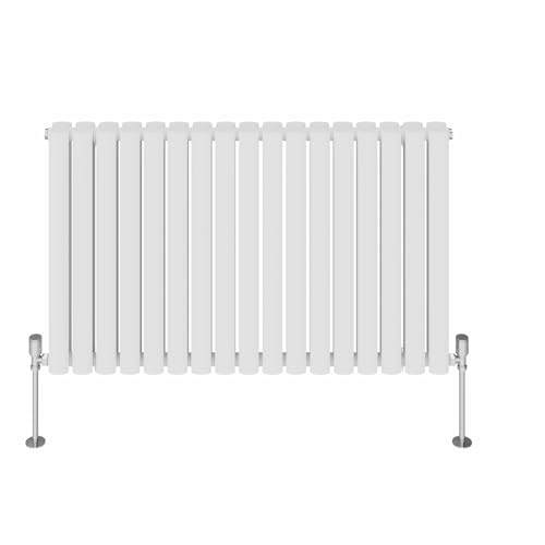 Radiateur ovale horizontal blanc 600x1003mm double panneau pour salon