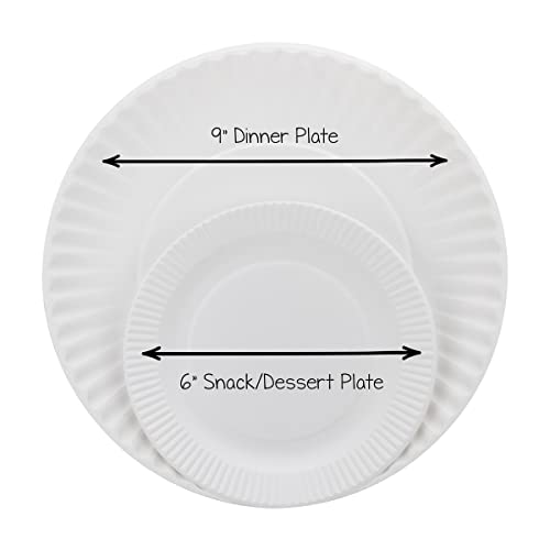 Hygloss Products Paper Plates - Uncoated White Plate - Use For Foodware, Events, Activities, Crafts Projects And More - Environmentally Friendly - Recyclable And Disposable - 6-Inches - 100 Count #TOP4