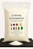 Kerzenwachs Granulat - Weiß - in Pulverform zur Herstellung von Kerzen - Paraffin Wachsgranulat Hochrein - Made in Germany - CAVSGL (15 Kg, 1, stück)