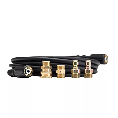Image of Karcher 25' High Pressure Extension Hose for Pressure Washers up to 3600 PSI - with Adapters Included - Quick Connect or M22 Fitting