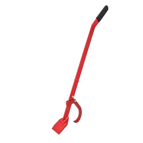 TRUTZHOLM Fällheber mit Wendehaken 115 cm lang Zahnplatte 10 cm breit rutschfester Griff Fällhilfe aus Stahl zum Fällen Anheben Drehen von Baumstämmen bis 540 mm geschmiedeter Stammwender in rot