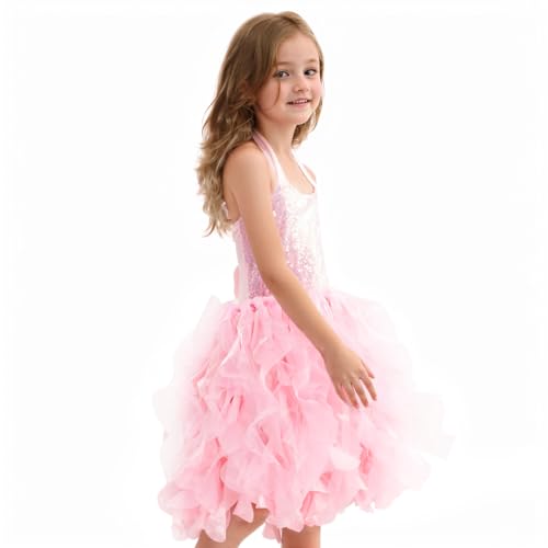 Tutu Dress for Girls Sequin Layered Tulle Tutu Skirt with 4-10 Years Princess Dresses for Toddler Girls2