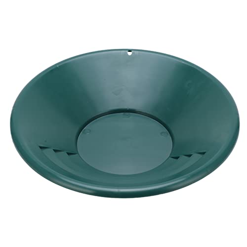 Xixian 350mm Gold Panning Pan, Green ABS Sifting Classifier Tray for River Mining, Manual Shallow Groove Sieve Tool for Beginners in Streams and Ks