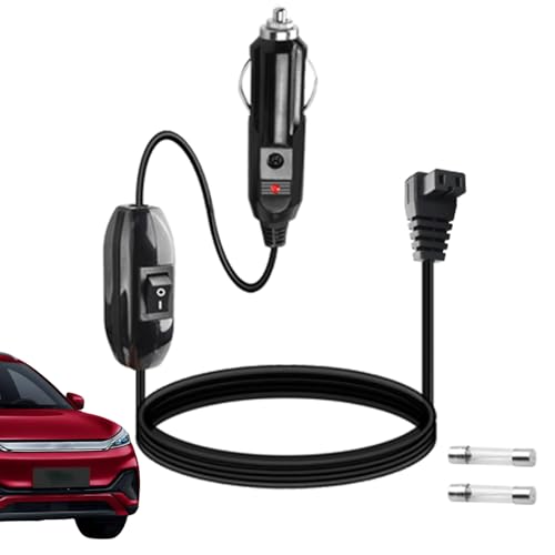 Generico Cable para portátil de 2 pines con caja de refrigeración para coche, cable de alimentación para frigorífico de coche | Cables de alimentación para frigorífico de coche 12 V/24 V