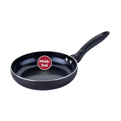 Fackelmann Mini-Bratpfanne Essential Highrise Ø 14 cm Ideal für kleine Gerichte backofenfest mit keramischer Antihaft-Beschichtung Schwarz