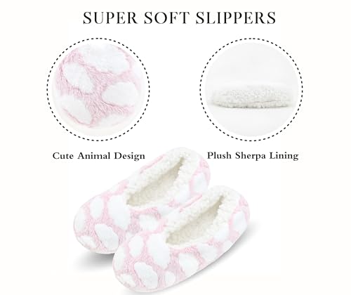 Image of Keyela Women Cozy Warm Slipper Socks, Non Slip Gripper Indoor House Socks | Soft warm cozy fabric, gripper anti-slip bottom for bedroom, lounge and all indoor daily use