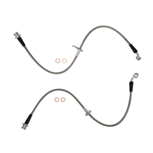 Image of TRQ Front Performance Brake Hose Set Compatible with 2003-2011 Honda Element