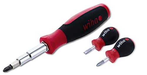 Wiha 77891 11inOne Multi-Driver with SoftFinish Handle & 31191 Stubby Screwdriver Set Phillips #2 and Slotted 5.5mm