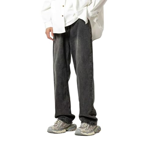 Men's Vintage Hip Hop Loose Jeans Baggy Comfort Skateboard Denim Pants Retro Straight Streetwear Jean Trousers