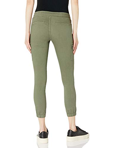 cover girl Women's Cargo Pocket camo Jogger Juniors Plus Size High Waisted Skinny Pants with Drawstring, Olive Green, M2