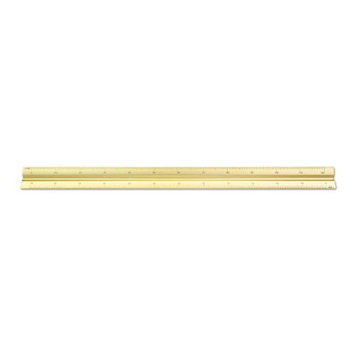 Image of Alumicolor Aluminum Architect Metric Solid Drafting Scale, 30CM, Gold