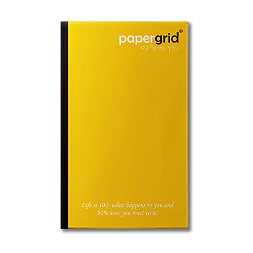 Image of papergrid Notebook - Cut Size Book (27.2 cm x 16.7 cm), Single Line, 160 Pages, Soft Cover - Pack of 6