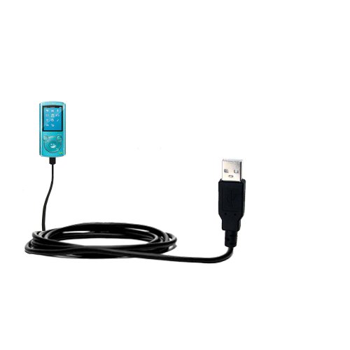 Gomadic USB Data Hot Sync Straight Cable Designed for The Sony Walkman NWZ-E364 E365 with Charge Function â€“ Two Functions in one Unique TipExchange Enabled Cable