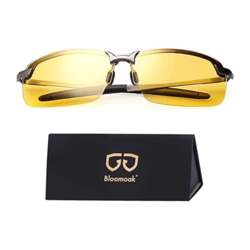 Bloomoak Lunettes de Conduite Nocturne, Lunettes de Vision Nocturne, Conduite de Nuit Lunettes Anti-&eacute;blouissement Lunettes Polaris&eacute;es