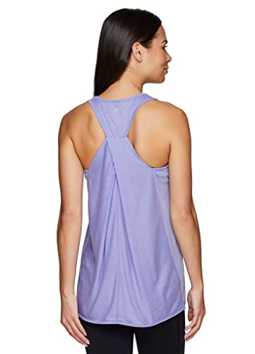 Rbx Women's Fashion Yoga Workout Soft Twist Racerback Tank Top Tunic Lilac M #TOP30