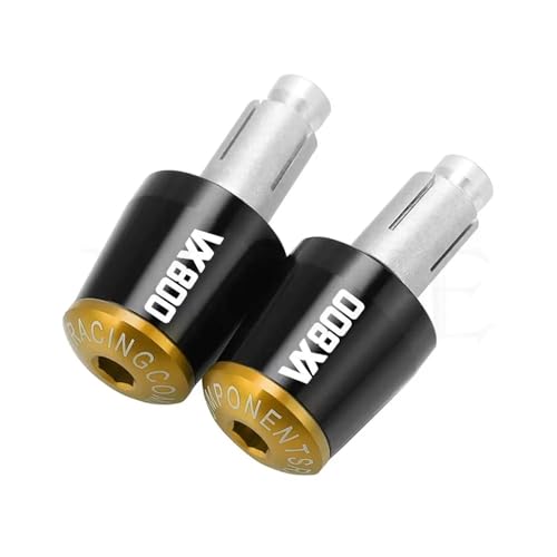 Embout de guidon Suzuki VX800 avec contrepoids antivibration or noir