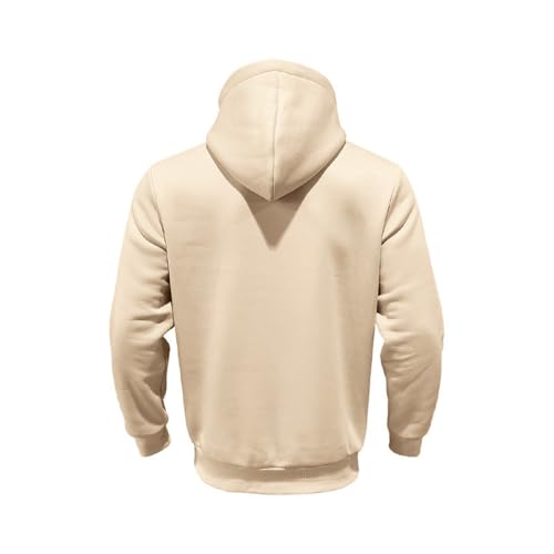 Mens Quarter Zip Pullover Hoodie Plain Hoodies Thick 1/4 Zip Hooded Sweatshirt Drawstring Fall Winter Sweater3