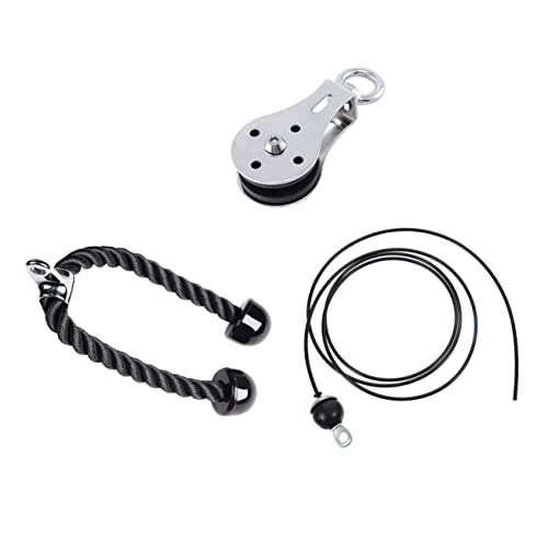 Garneck 1 Conjunto Kit De Treino De Corda De Arame De Polia Kit De Levantamento Polia De Exercício P