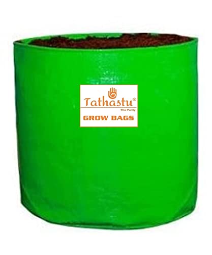 Image of Tathastu The Purity 12 X 18 Pack 5| 250 GSM Organics Terrace Home & Kitchen Gardening HDPE Circular 100% UV Treated Grow Bags (Plant Bags), Thick & Durable for Vegetable Fruits and Flower Plants (12 Diameter X 18 height, 5)
