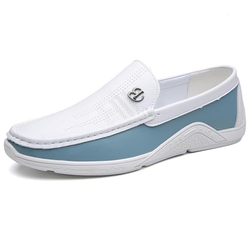 Nisza Fashion Men's Trendy Colorblocking Non-Slip Loafers, Comfortable Non-Slip Rubber Sole Casual Durable Walking Shoes,Business Style Shoes