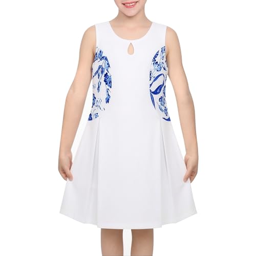 Vestido para niña playa y fiestas de verano con diseño de sandía en algodón fresco
