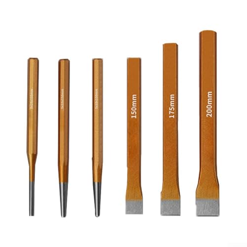 Set di 6 scalpelli resistenti con borsa in tela per la lavorazione professionale del legno