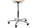 Produktbild Modulor höhenverstellbarer Arbeitshocker, Drehhocker aus Buchenholz, ergonomischer Schreibtischstuhl mit Gasfeder und Fußkreuz aus Alu, Natur