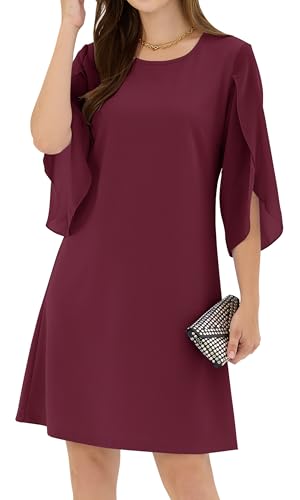 ZAFUL Cocktail Dresses for Women Wedding Guest Dress Formal Dresses for Women Prom Dress Wine XL — view 2