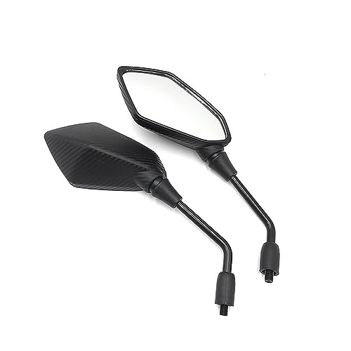 Retrovisores universales de 10 mm con textura de fibra de carbono para moto Versys y serie Z