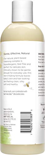 Image of Burt's Bees Baby Shampoo & Wash, Fragrance Free & Tear Free Baby Soap - 12 Ounce Bottle (Pack of 2)