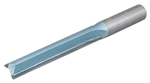Accusize Industrial Tools Double Flute Extra Long Straight Carbide Tipped Router Bit, 1/2'' Diameter, 3'' Depth, 1/2'' Shank, 4.7'' Oal, 0021-0828 #TOP5