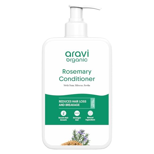Aravi Organic Rosemary Hair Growth Conditioner - Enriched with Rosemary, Methi Dana & Hibiscus - For All Hair Types - For Men & Women - Sulfate & Paraben Free - 6.7 FL Oz / 200 ml