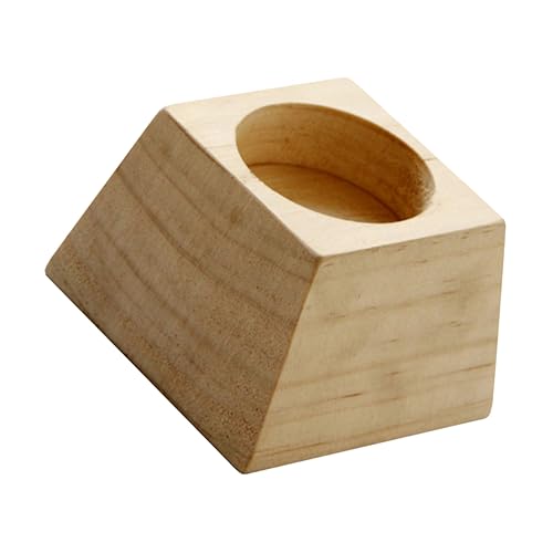 MAGICLULU Candelabro De Madera Natural con Diseño Trapezoidal Soporte Decorativo para Velas De Té para Salón Comedor y Eventos Festivos