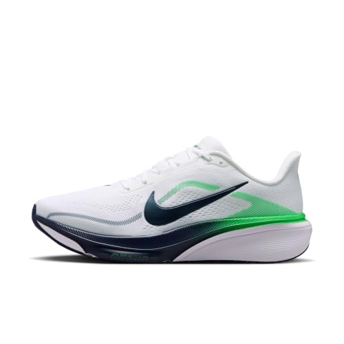 Nike Herren Air Zoom Pegasus 42, Weiß/Midnight Navy/Green Spark, 14 – Ansicht 1