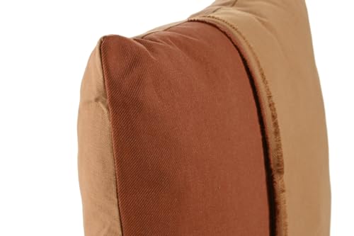Coussin coton 45x45 moutarde housse patchwork 420g deco canape chambre