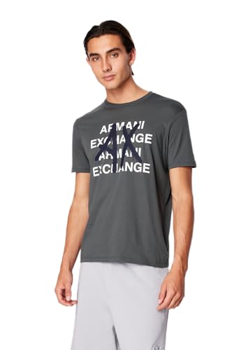 Armani Exchange Men's Regular Fit Pima Cotton AX Graffiti Logo
