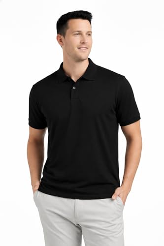 Image of Men's Plain Polo Neck T-Shirt | Comfortable | Stylish Casual & Smart Wear | Half Sleeve | Regular Fit