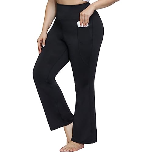 Hanna Nikole Hose Damen Große Größe Schlaghose mit Verstecken Tasche...