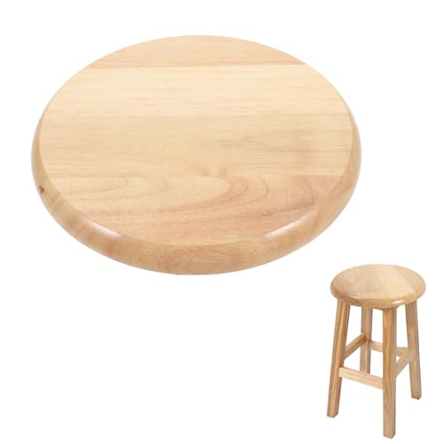 Veemoon Solid Wood Bar Stool Seat Replacement, 29.5cm (11.6') Only Round Wooden Stool Top, Rustic Chair Seat Refresh Kit, Sanded Smooth, for Home, Dining, Bar, Pub (Natural Wood)