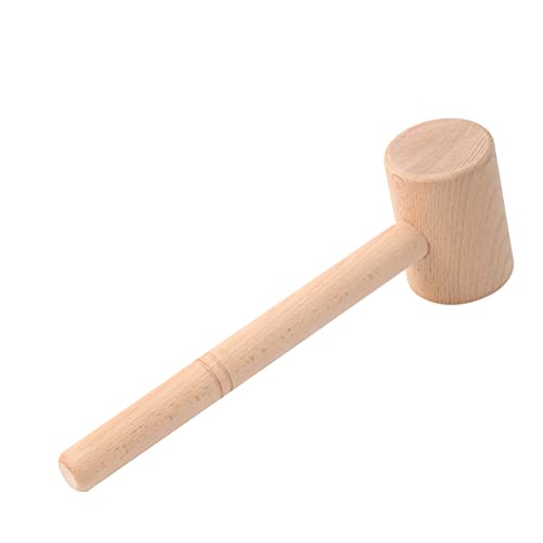 Holibanna Maillet Bois Massif pour Cuisine Marteau Compact Hêtre pour Ouvrir Crabes Et Homards Manche Long Antidérapant Ustensile De Cuisine Sécurisé Et Facile à Nettoyer Outil Pratique pour