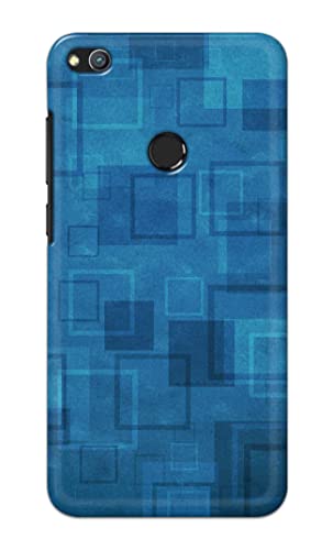 Image of Printed Hard Back Cover Case for Honor 8 Lite Back Cover (Plain Azure Blue) -1302