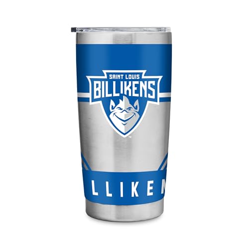 Rico Industries NCAA Saint Louis Billikens Standard 20oz Stainless Steel Tumbler with Lid - Great For Coffee, Tea, Water or Cocktails