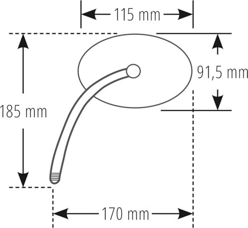 Rétroviseur de guidon smart HIGHSIDER Surface noir anti-vibration