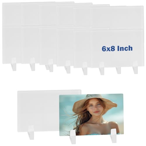 Sublimation Glass Photo Blanks 20 PCS 6X8 Inch for Personiazed Crystal Sheets Plaque