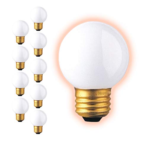 Goodbulb 40 Watt G16 Globe Light Bulbs | Frosted Finish Medium E26 Base 2700K Soft White | Dimmable 40W 550 Lumens | Ideal Vanity Light Bulbs | Incandescent 10 Pack #TOP9