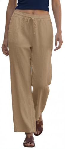 Bottega Campanini Women’s 100% Linen Pants – Made in Italy