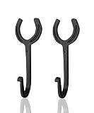 Wrought Iron Hooks for Wall – Decorative Horseshoe Wall Hooks, Black Rustic Coat Hanging Decor, Hors