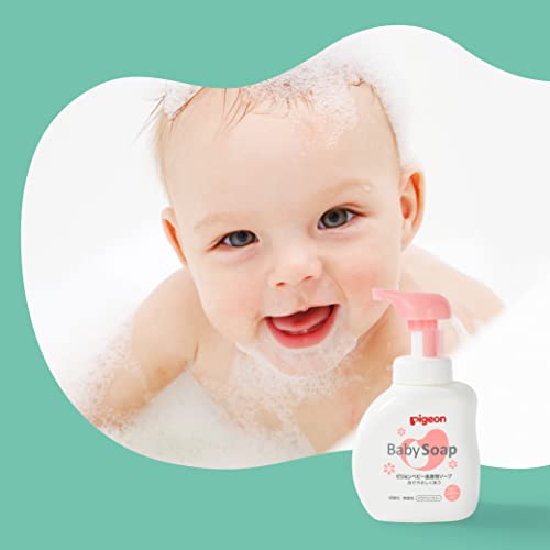 Pigeon Baby Body Wash Shower And Shampoo 2 In 1 Foaming Soap For Baby Skin, Floral Fragrance, Foam Type, 0 Months And Up, 16.9 Fl. Oz, Made In Japan (Pack Of 2) #TOP1