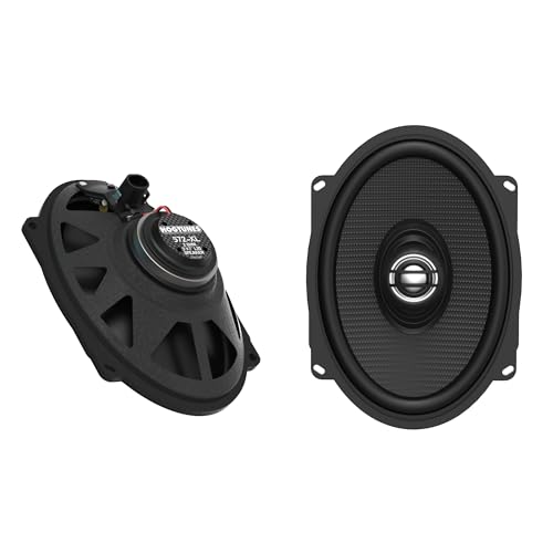 Hogtunes 572-XL High Performance XL Series 5\"x 7\" Saddlebag Lid Speakers (2 Pack), Fits 1998-2024 Harley-Davidson Motorcycles