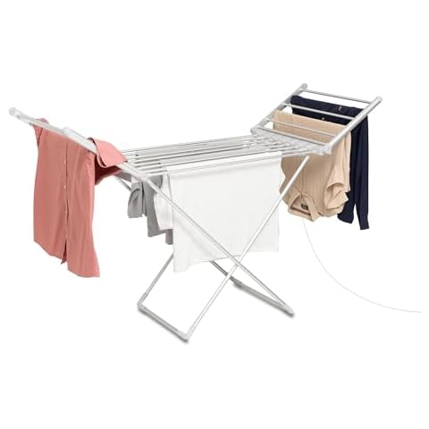 Addis Heated Indoor Clothes Airer with 12 Metres Drying Space Cover